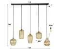 Hanglamp Stripe | 6 Lampen