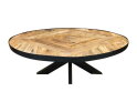 Ovale salontafel 120x80 cm met metalen rand