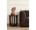 Bijzettafel Flow rond eiken &Oslash;45 CM - Espresso bruin - Japandi