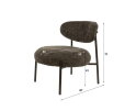 Fauteuil round - Tissee cargo bruin
