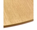 Ronde eettafel Menfi - naturel eikenfineer - &Oslash;120 cm - chromen onderstel