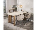 Eettafel 180 curvo Romano - Ceramic Travertine