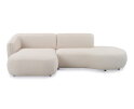 Organische hoekbank Valerie Boucl&eacute; met chaise longue rechts - 276x150x75 cm - Japandi - Beige