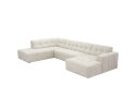 MySofa Ruby U-bank Beige Ottomane L + 2,5 + Lounge R