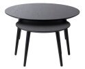 Salontafel Adda set van 2 rond eiken - Zwart