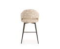 Barstoel Firenze draaibaar Jupiter anodic bruin - Mosaic beige 05 - 65 cm