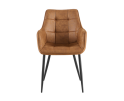 Eetkamerstoel Lucille met armleuning Cognac