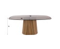 Eettafel Tinto Centro Deens ovaal 180x90 cm - Brons glas