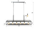 Hanglamp / Wijnrek Decorate 160 cm - zwart | Meubelplaats