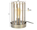 Tafellamp 1L artdeco cylinder - Brons antiek