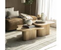 Salontafel Fall organisch set van 2 mangohout - Natuurlijk | BY-BOO