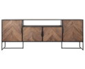 Dresser Criss Cross No.3, 4 doors, open rack,75x200x40 cm, mixed wood
