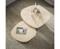 Salontafel Travertin keramiek set van 2 Kiezel