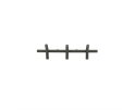 Wall coat rack Matto 3 53x23cm - black | BY-BOO