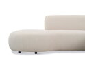 Organische hoekbank Valerie Boucl&eacute; met chaise longue links - 276x150x75 cm - Japandi - Beige