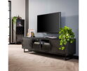 TV-meubel 180cm Rift metal - Gun metal
