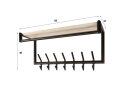 Kapstok Terra roede-hoedenplank - Melamine travertine