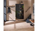 Kapstok custom 6 haken hoedenplank - Massief acacia naturel