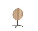 Lima HPL bistro lift table &Oslash;70cm woodcolor