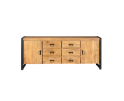 Dressoir Boaz 200 cm mango metaal - Naturel | Meubelplaats