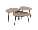Salontafel Trinity set van 3 driehoekig metallic - Brons antiek