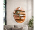 Wandschap set/4 rond - Massief margosa naturel