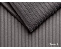 Hoekbank Livaro Antraciet - Zoom 21 Ribstof &ndash; Ottomane links &ndash; 261x204 cm