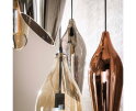 Hanglamp Cocoon getrapt mix glass 5 lampen - Zwart
