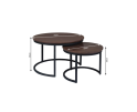 Salontafel Otik Walnut Oak | 70 cm | set van 2