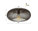 Plafondlamp Copper twist &Oslash;43 cm - Zwart nikkel