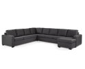 7 seater sofa CL L+R, fabric Inari 94, I230 antracite