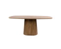 Eettafel Wave Deens ovaal kolompoot mangohout 180x90 cm - Zandkleur