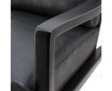 Fauteuil Olaf Zwart Leder - Eleonora 92100 | Meubelplaats.nl