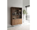 Showcase Lagoon, 2x3 doors,210x130x40 cm, teakwood