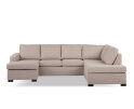 U-bank Eleven rechts By-Olaf – Stof Inari 22 Beige – Ruime 3-zits met extra loungegedeelte – 285 x 199 cm