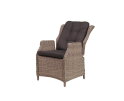 DARWIN ADJUSTABLE DINING CHAIR - RATTAN MIXED BROWN  -  ROYAL DARK GREY