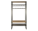 Garderobemeubel Luno roede XL - Poedercoat drift brown