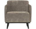 Statement Fauteuil Met Arm Brede Platte Rib Clay - BePureHome