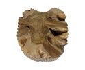 Decoratief krukje met patroon - 35x35x40 - Naturel - Teak