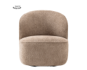 Belvi Fauteuil - fabric AJ3019-11 Beige (draaibaar)