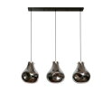 Hanglamp Dent glass 3 lampen - Artic zwart