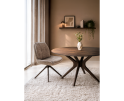 Eettafel Jax rond mangohout 130x130x77 cm - Walnoot - Japandi