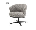Eetkamerstoel Perca draaibaar Chenille - TED 8 white-grey