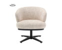 Eetkamerstoel Perca draaibaar Chenille - TED 24 off white