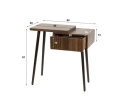 Nachtkastje links Carve - Massief acacia drift brown