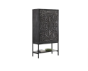 Opbergkast Montclair Mangohout - zwart - 2-deurs kast - 100x41x190 cm