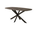 Eettafel 180 Bronvik deens ovaal - Bronze liquid metal