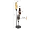 Vloerlamp cocoon XL mix glass 3 -lichts - Hotel chique design - 45x45x178 cm
