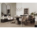 Eettafel Asti rond mangohout 130 cm - Olijfbruin