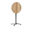 Lima HPL bistro lift table &Oslash;70cm woodcolor